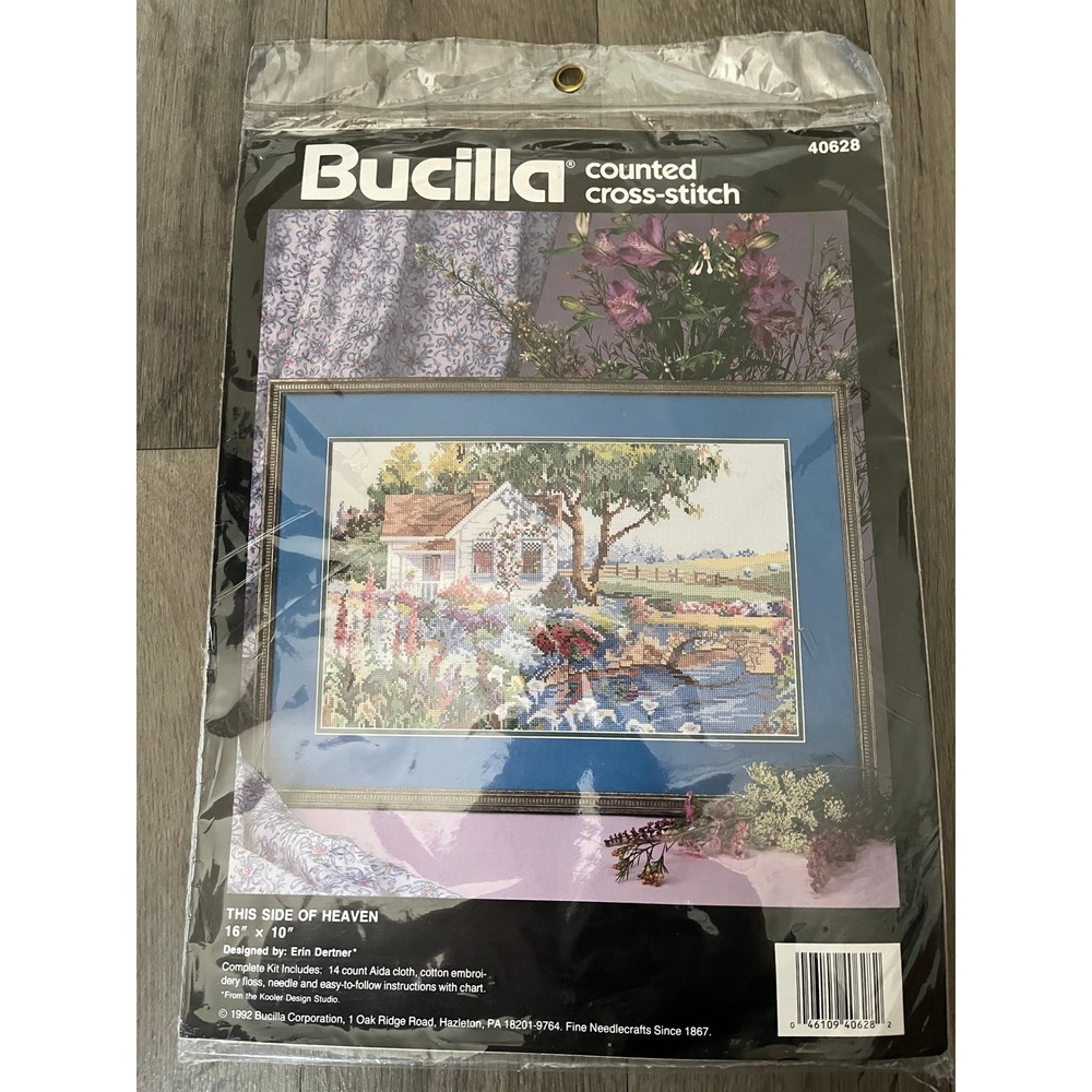 Vintage Bucilla This Side of Heaven Counted Cross Stitch Kit 40628 Erin Dertner